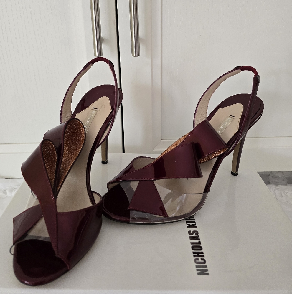 Slingback Heel- Nicholas Kirkwood Burgundy Heels